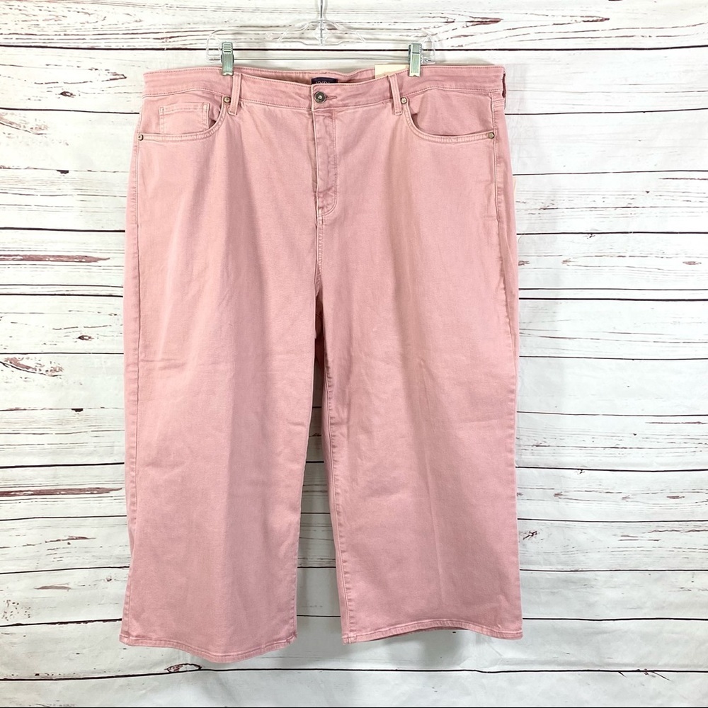 NYDJ Women’s Wide Leg Capri Pueblo Rose Size 26W
